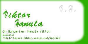 viktor hanula business card